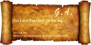 Goldschmied András névjegykártya